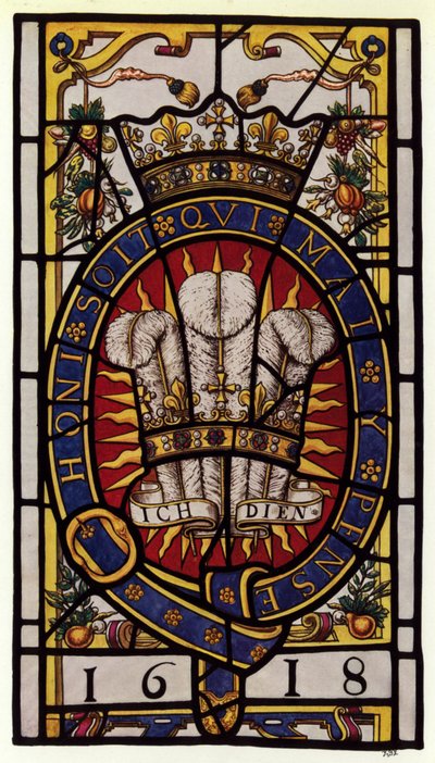 Holborn, Staple Inn, Glass Badge of Prince of Wales, 1618 by English Photographer